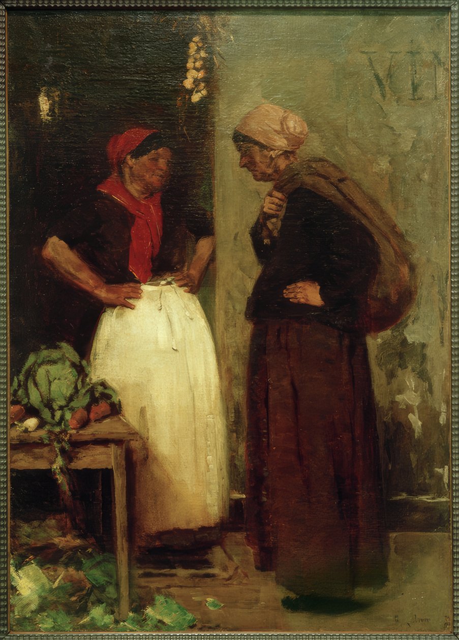 manav - pazar sahnesi by Max Liebermann