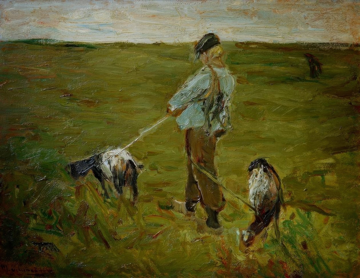 keçi olan çocuk by Max Liebermann
