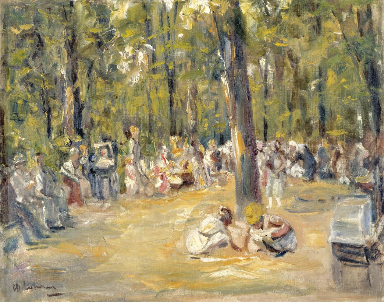 Berlin hayvanat bahçesindeki çocuk oyun alanı by Max Liebermann