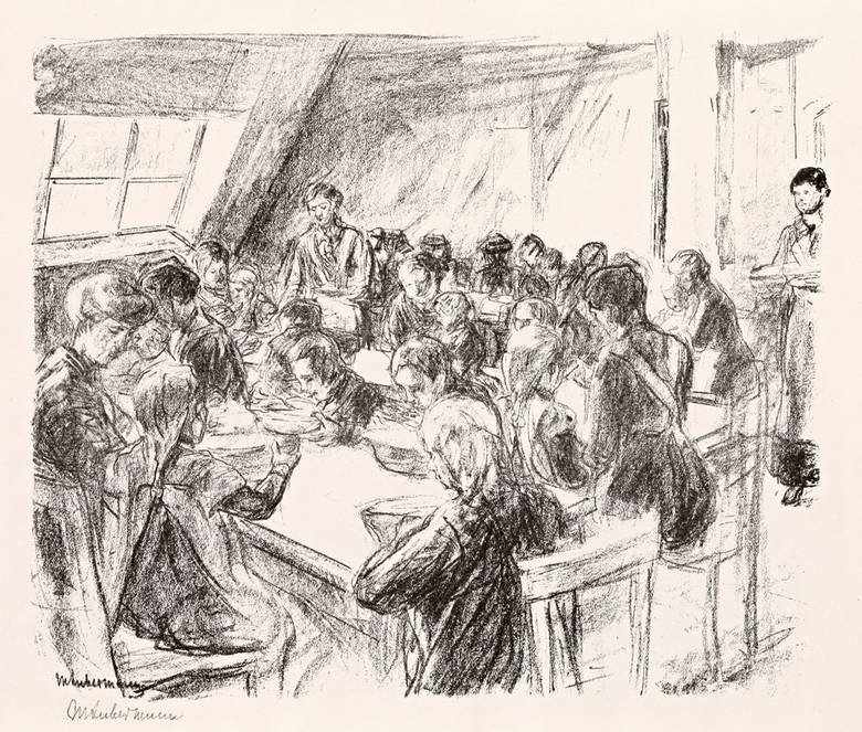 çocuk halk mutfağı by Max Liebermann