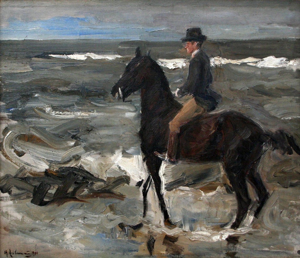 Sahildeki Süvari by Max Liebermann