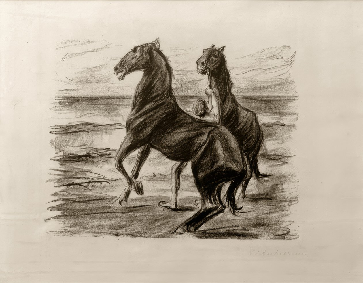 M.Liebermann, Yükselen Atlar by Max Liebermann