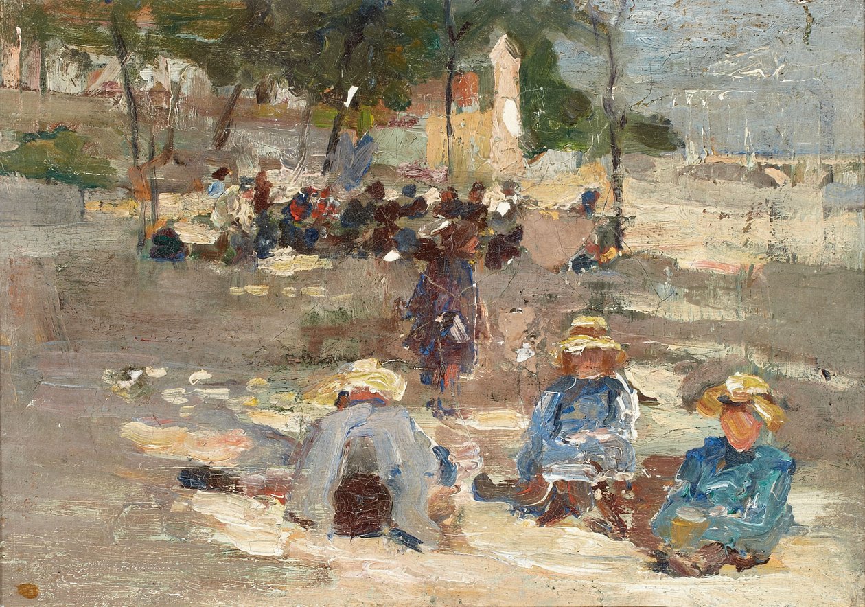 Parkta piknik by Max Liebermann