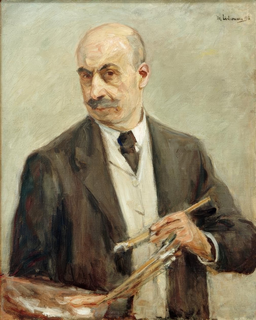 Solda paletli otoportre by Max Liebermann