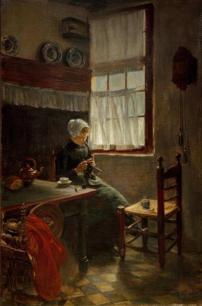 sessiz çalışma by Max Liebermann