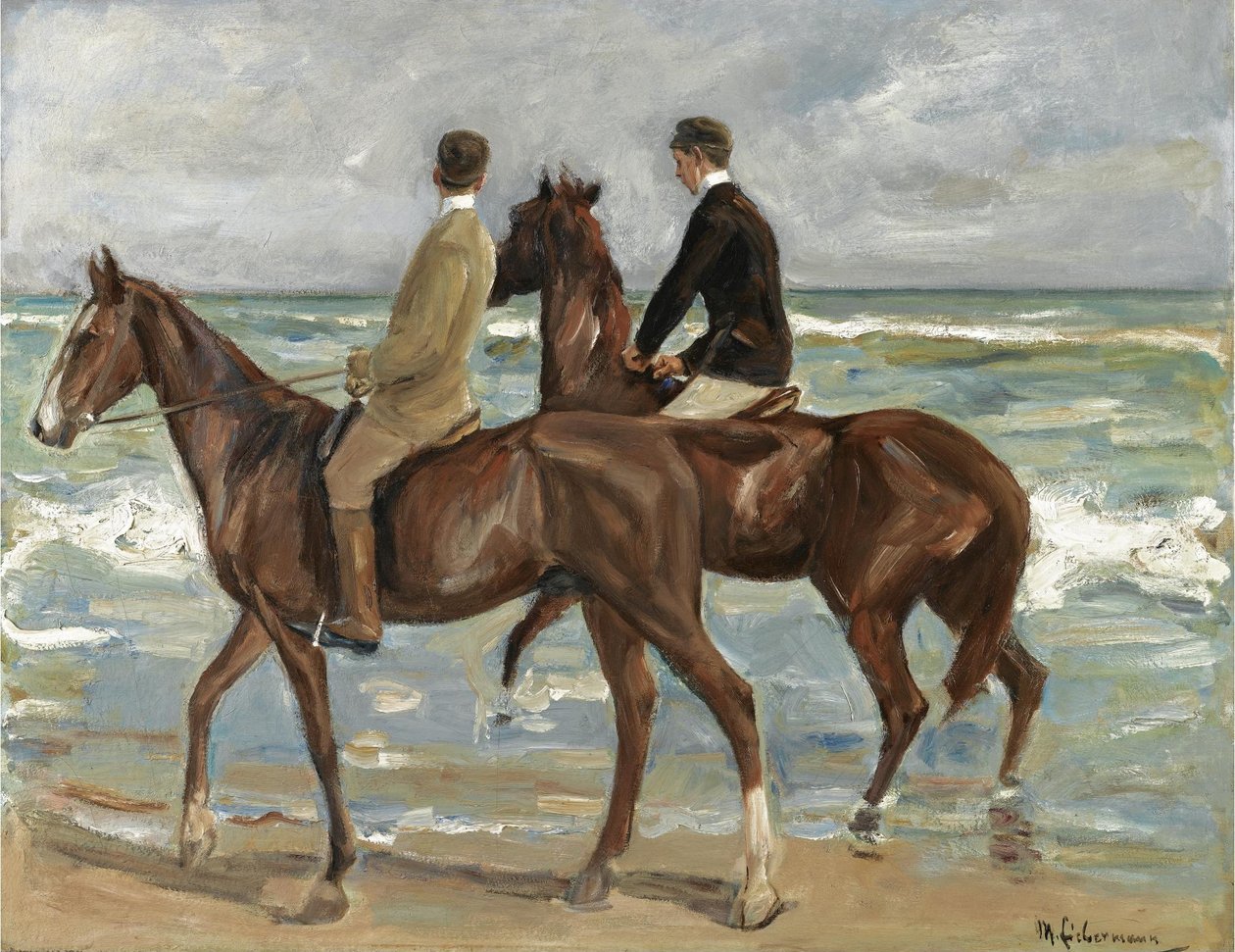 Sahilde iki binici by Max Liebermann