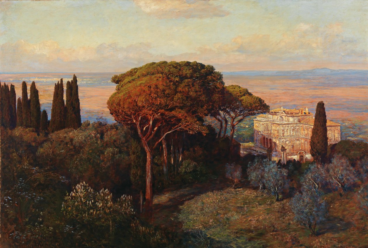 Blick auf die Villa Falconieri by Max Roeder