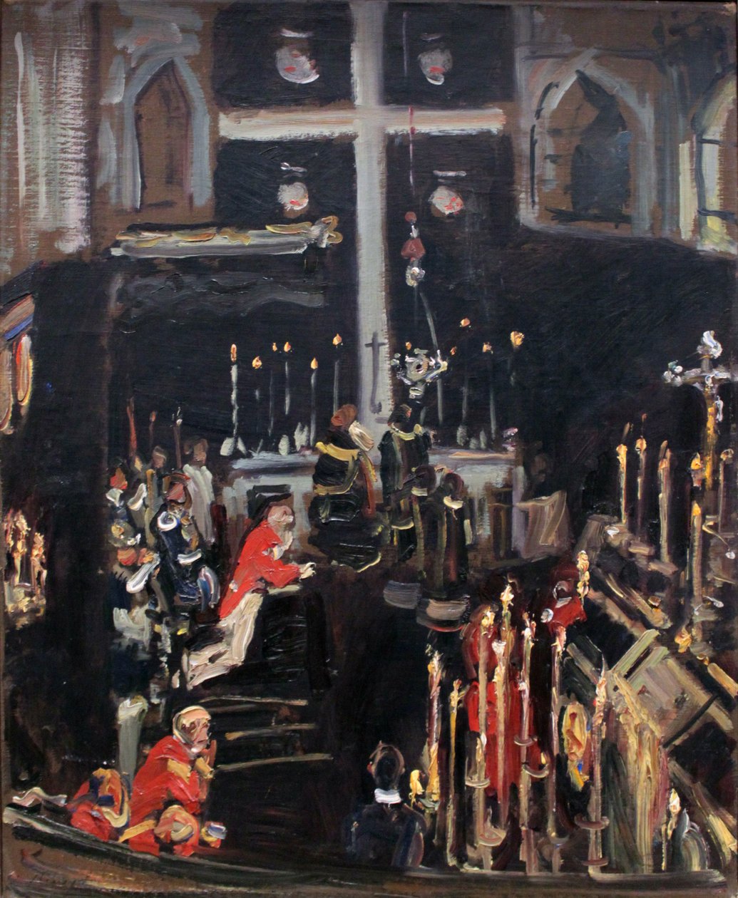 St. Georgsknightsn German için Ağıt: St. George Şövalyelerinin ruh kütlesi by Max Slevogt