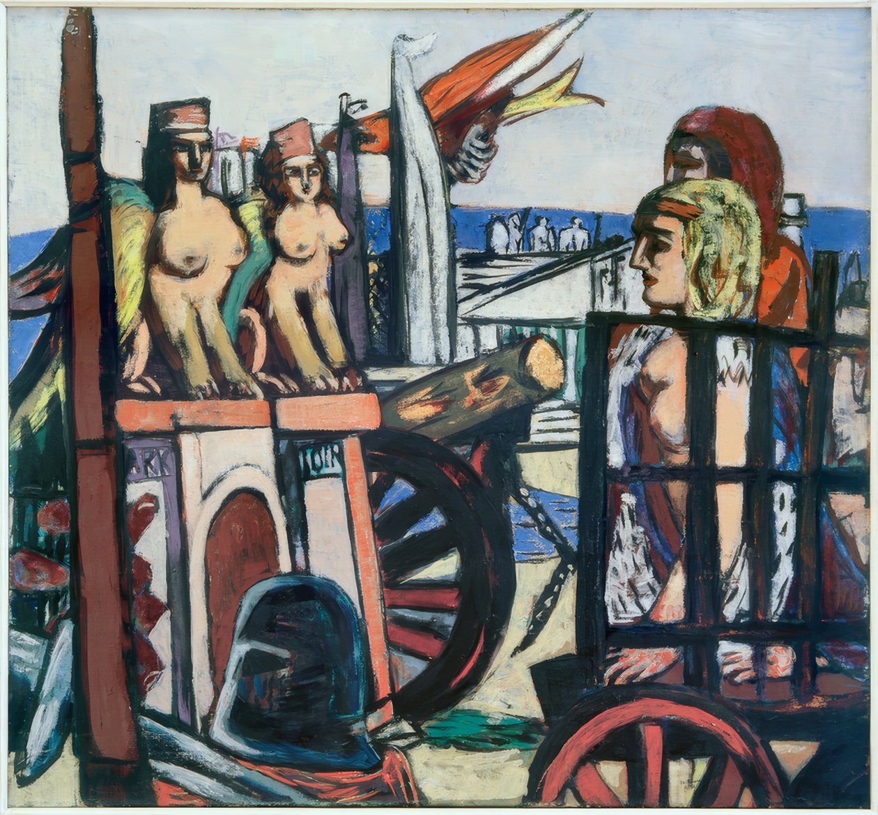 Sfenkslerin çıkarılması by Max Beckmann