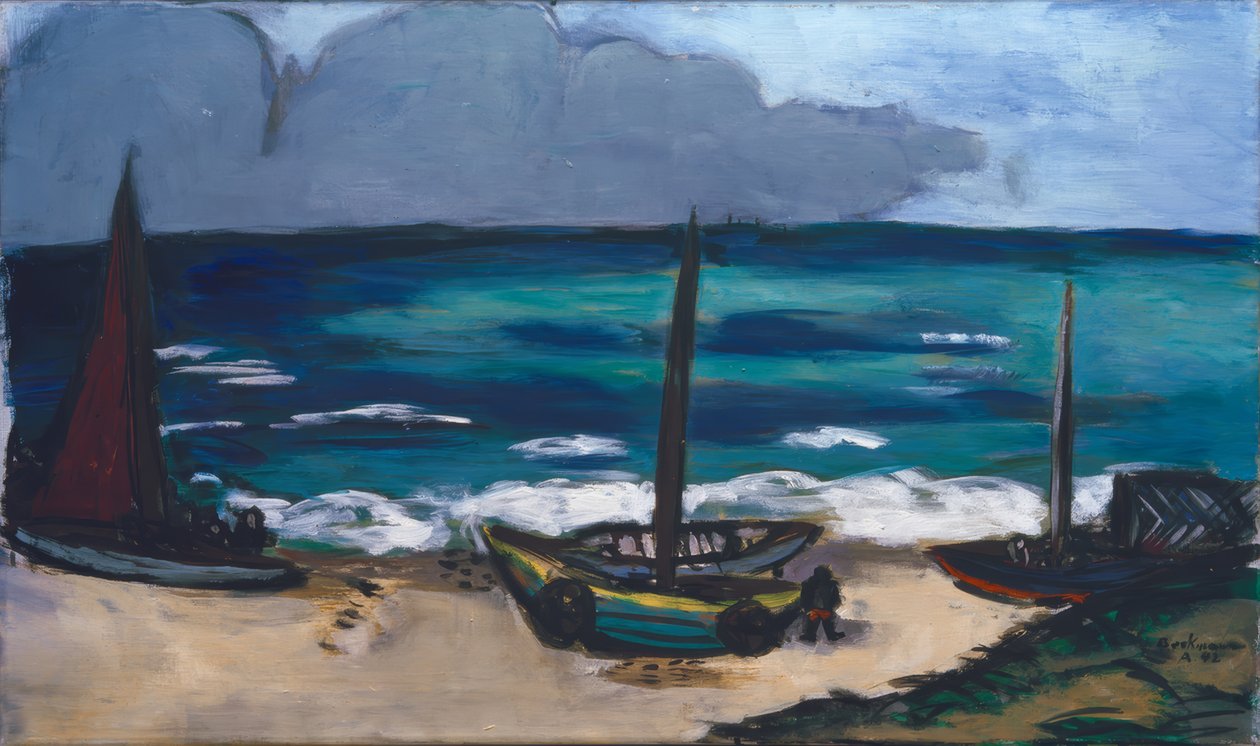 Deniz kenarında fırtına yaklaşıyor by Max Beckmann
