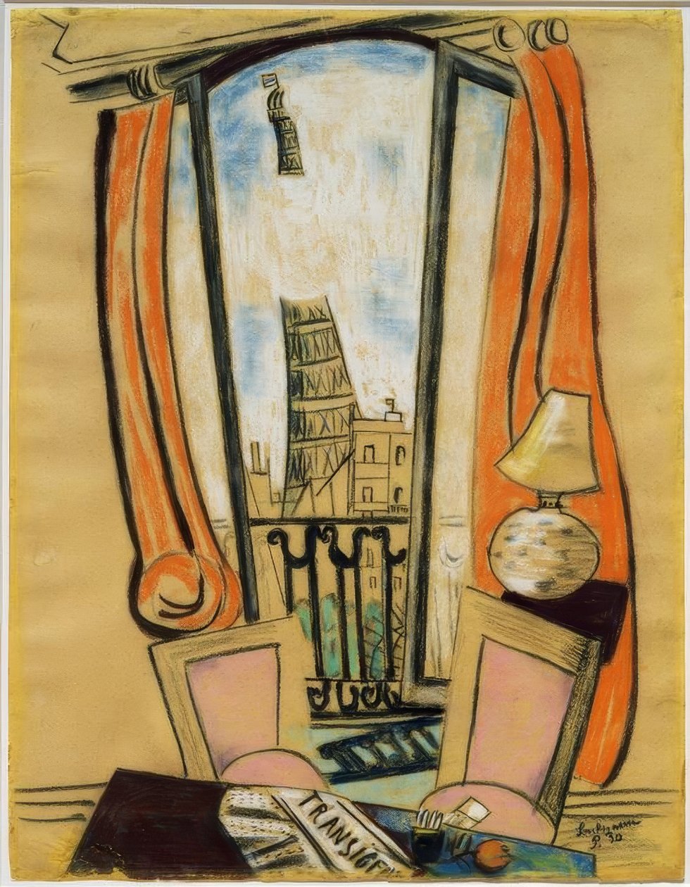 Pencereden görünüm (Eyfel Kulesi) by Max Beckmann