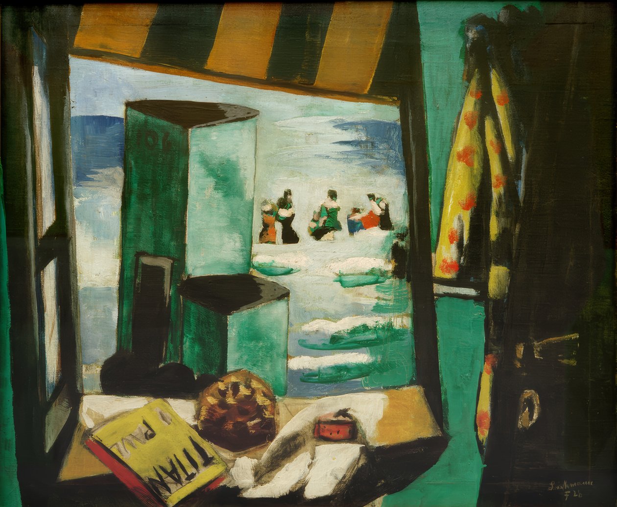 Banyo kabini, yeşil by Max Beckmann