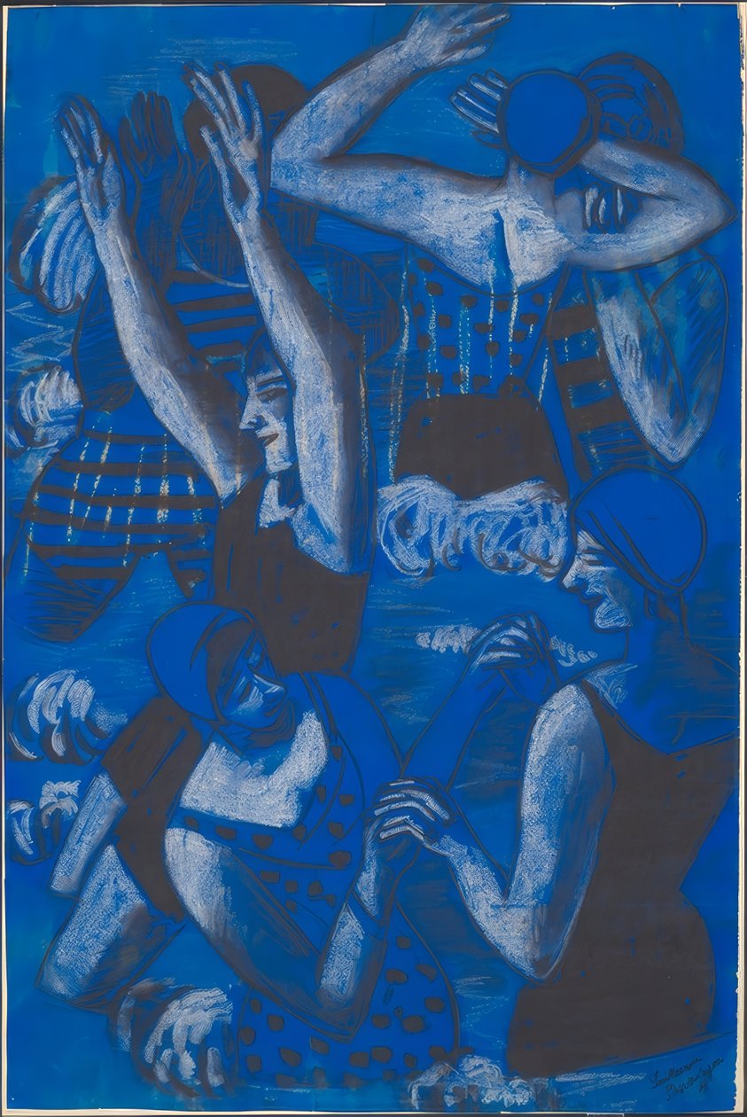 banyo yapanlar by Max Beckmann