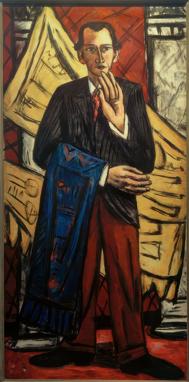 Bir halı satıcısının portresi by Max Beckmann