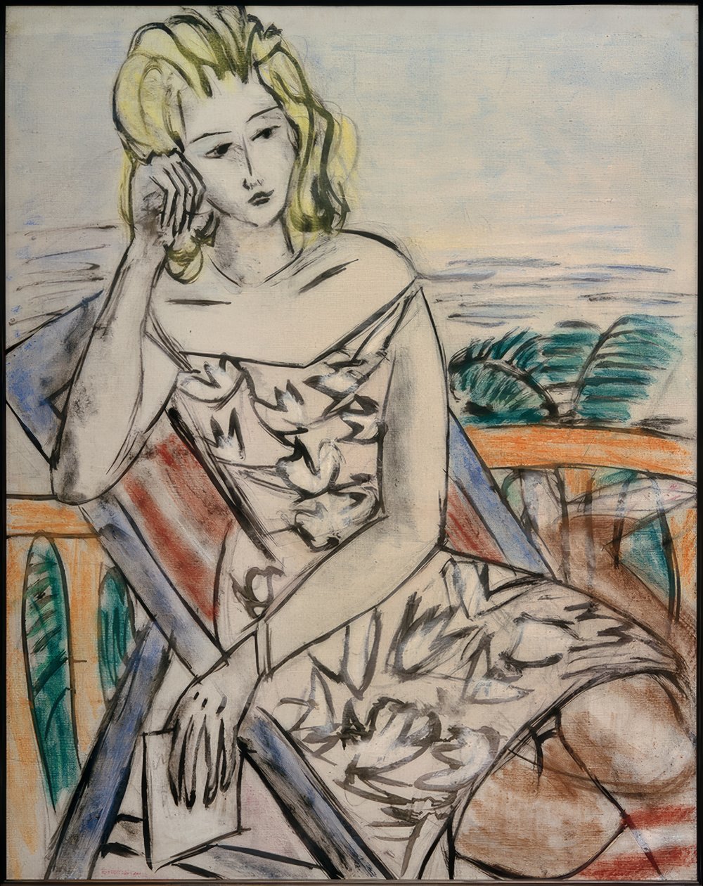 genç bir kızın portresi by Max Beckmann