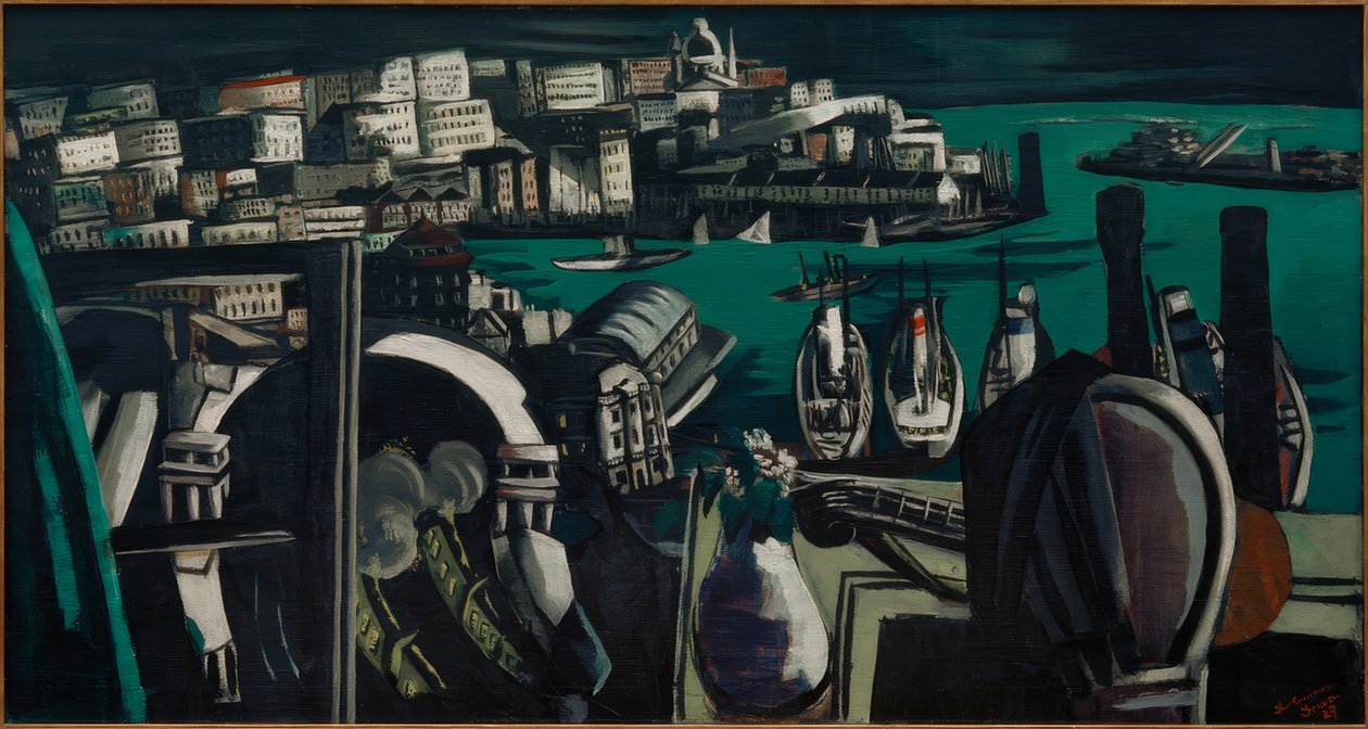 Cenova Görünümü: Cenova limanı by Max Beckmann