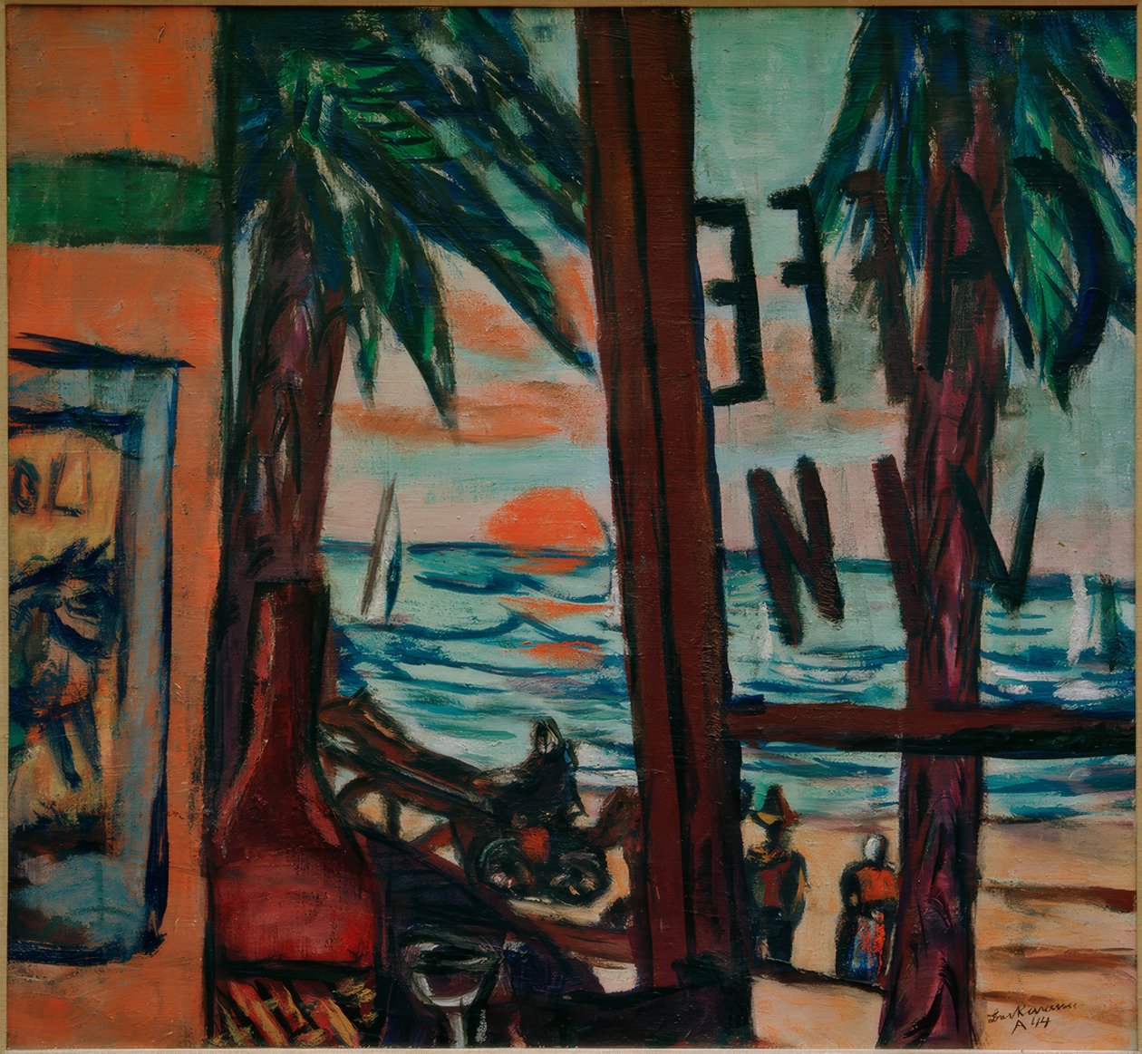 Cafe Bandol by Max Beckmann