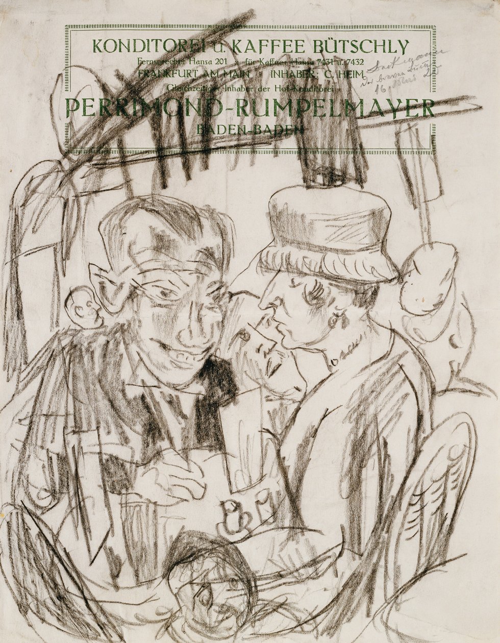 Kafe Hayatı; kafe sahnesi by Max Beckmann