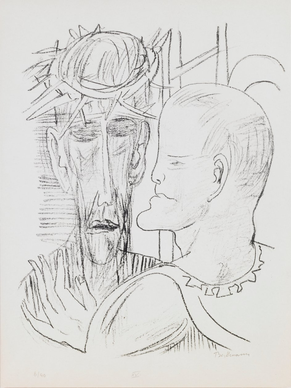 Christ and Pilate, “Day and Dream” portföyünden levha 15 by Max Beckmann