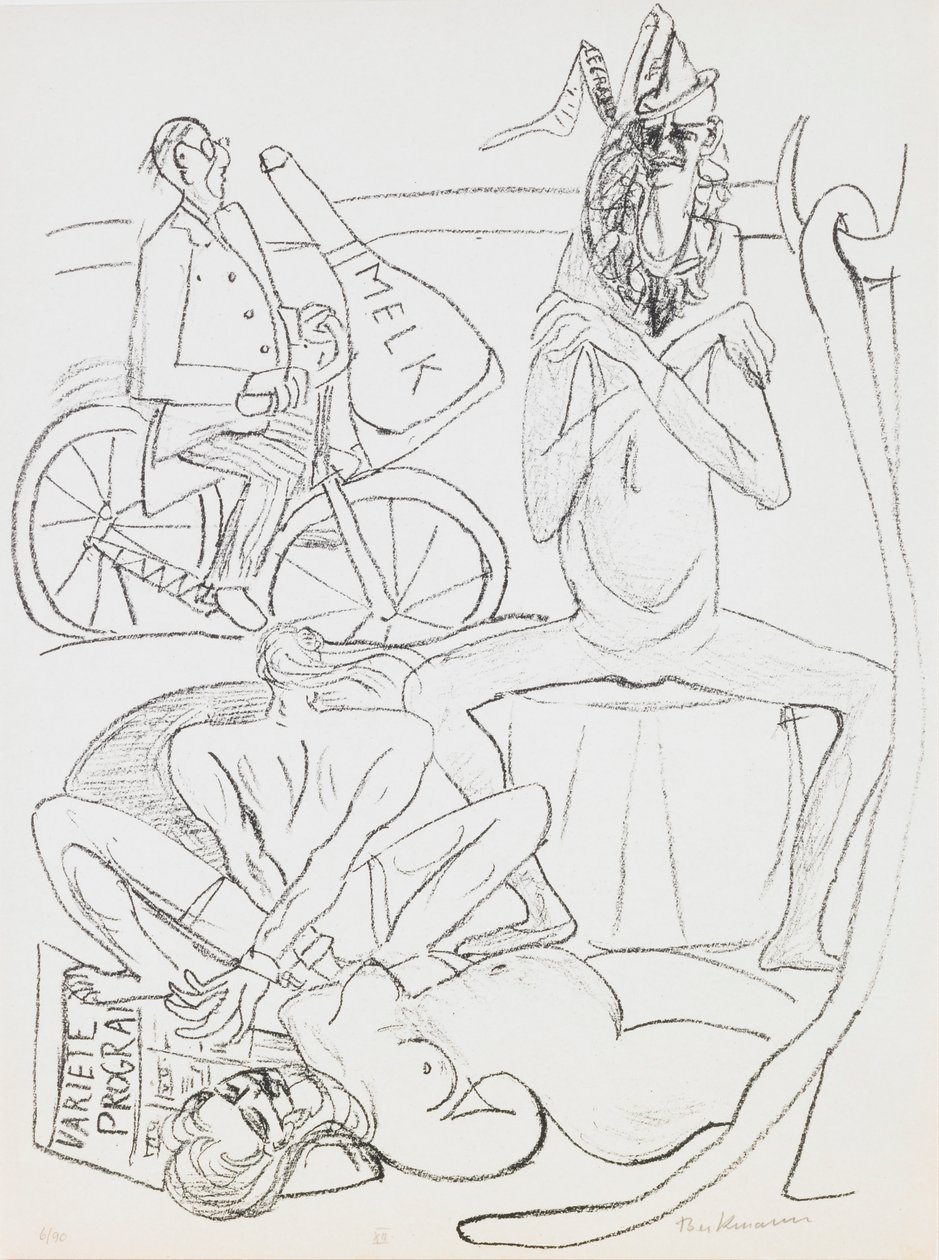Sirk, “Day and Dream” portföyünden 12 numaralı plaka by Max Beckmann