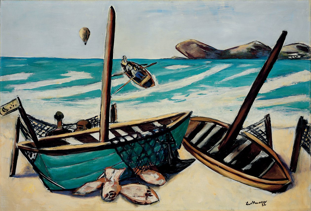 Balonlu Sahil Manzarası by Max Beckmann