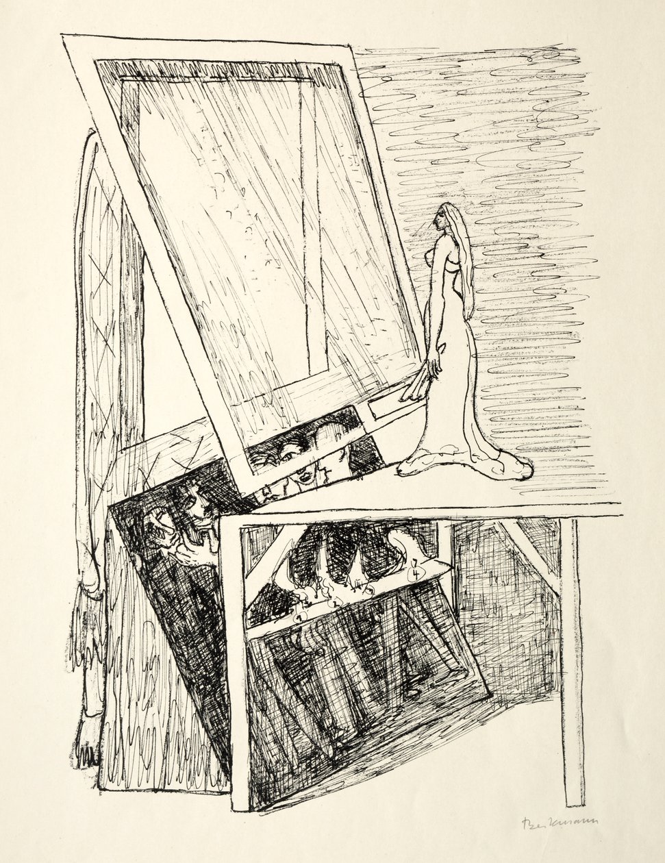 Gün ve Rüya: Sihirli Ayna by Max Beckmann