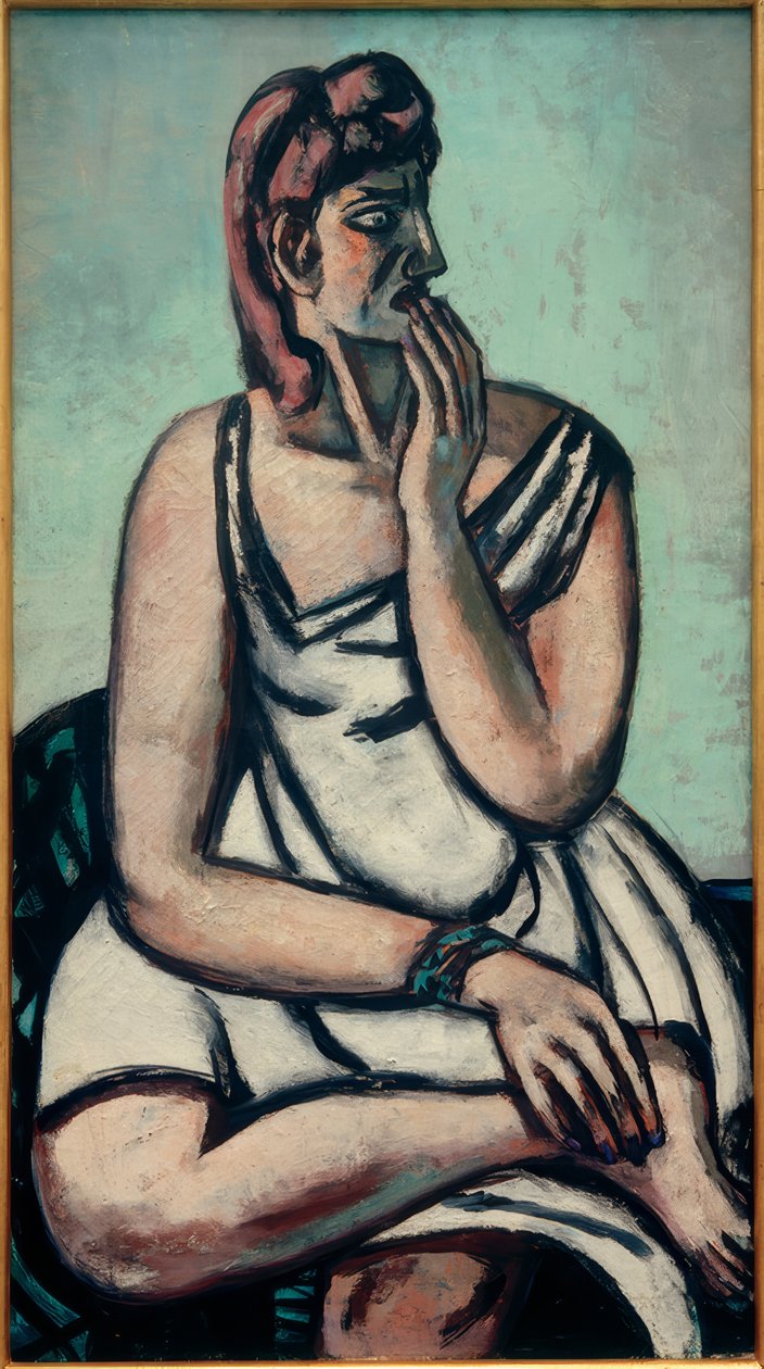 korkmuş olan by Max Beckmann
