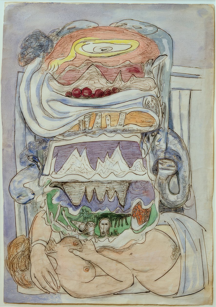 Dünya haritasının rüyası (evren) by Max Beckmann