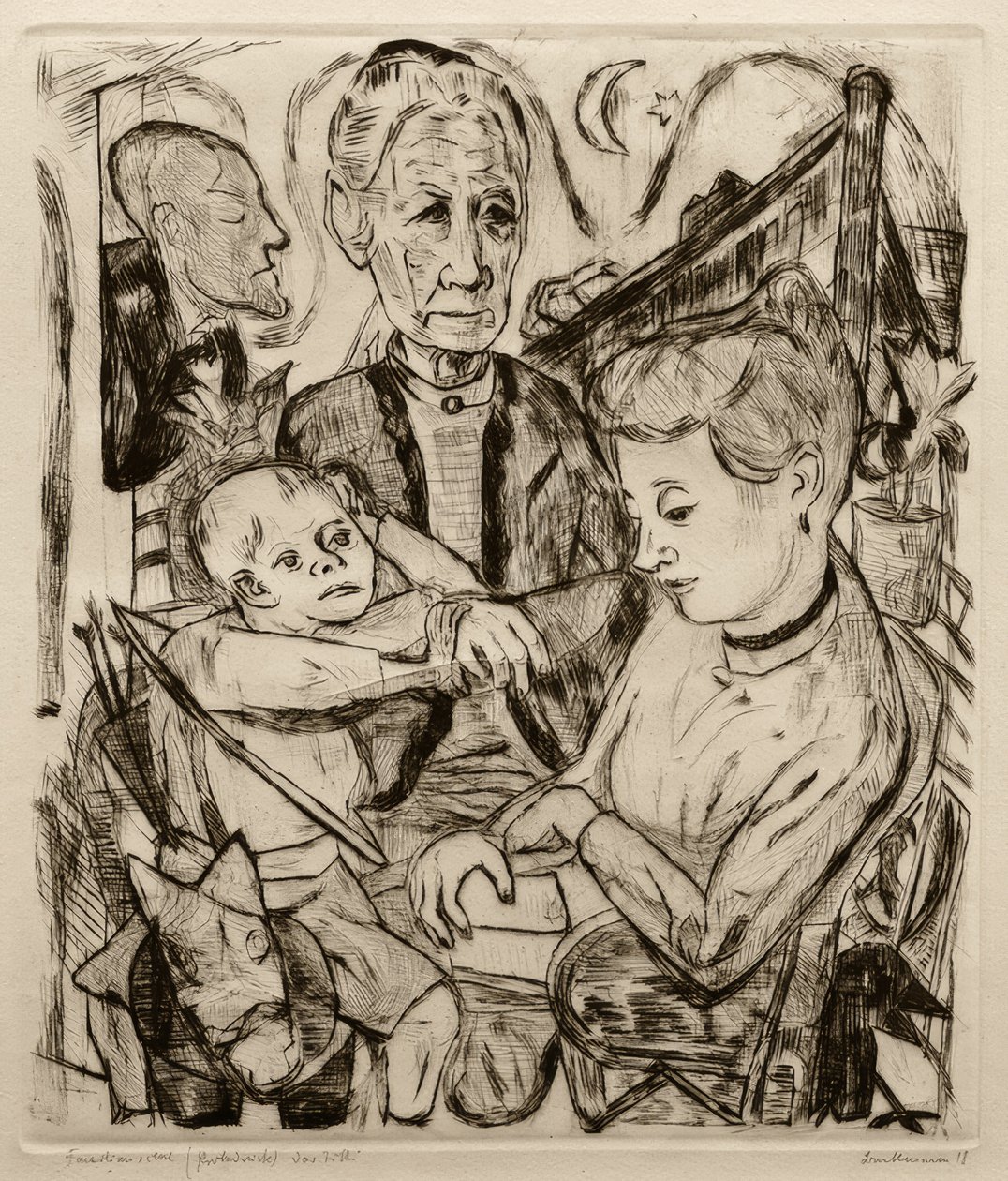 aile sahnesi by Max Beckmann