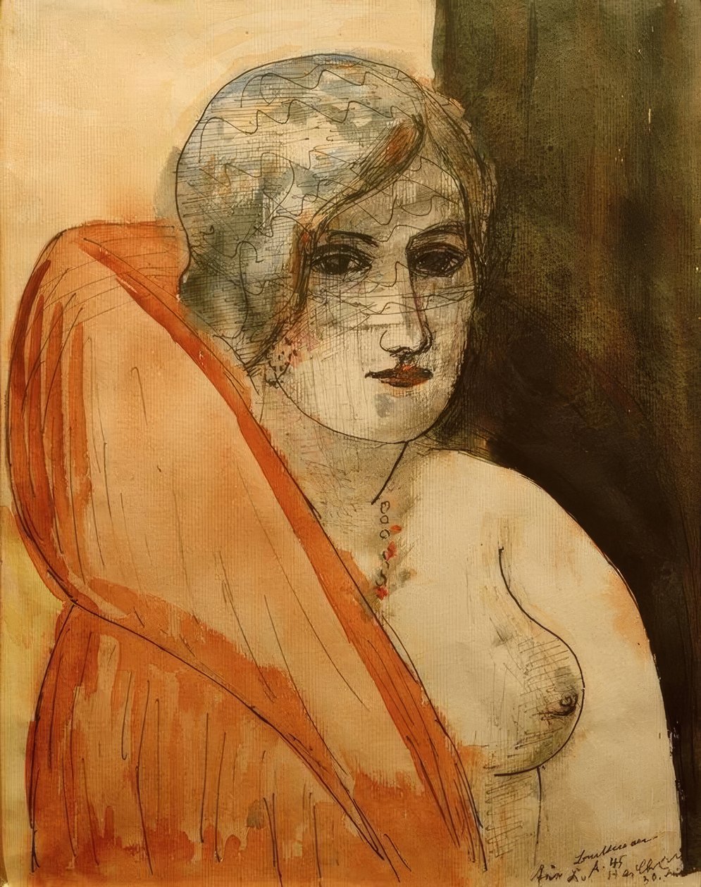 Kürklü kadın by Max Beckmann