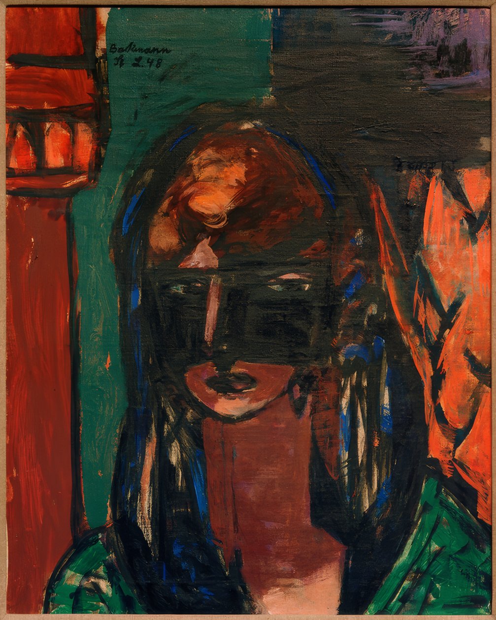 Maskeli kadın by Max Beckmann