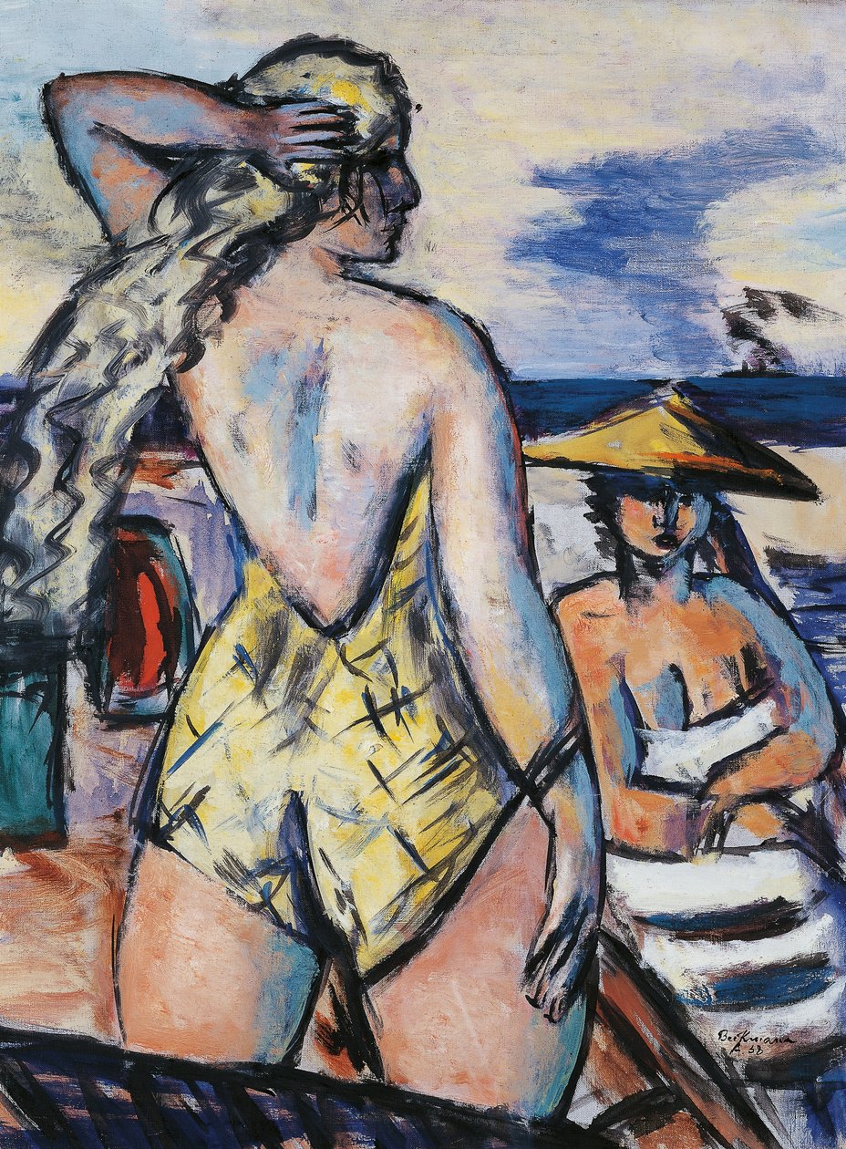 deniz kenarındaki kızlar by Max Beckmann