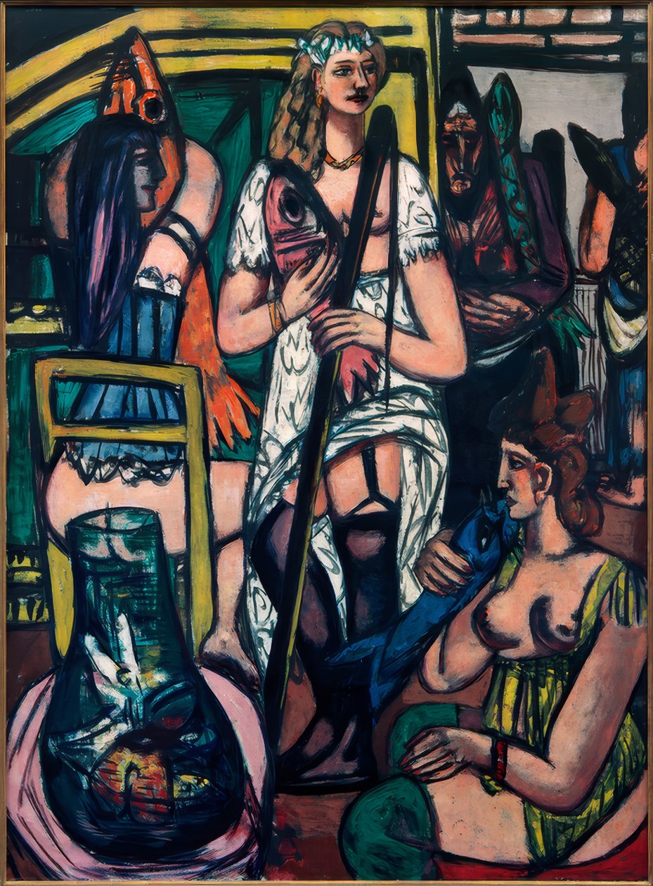 Kadınların büyük resmi, balıkçı kadınlar by Max Beckmann