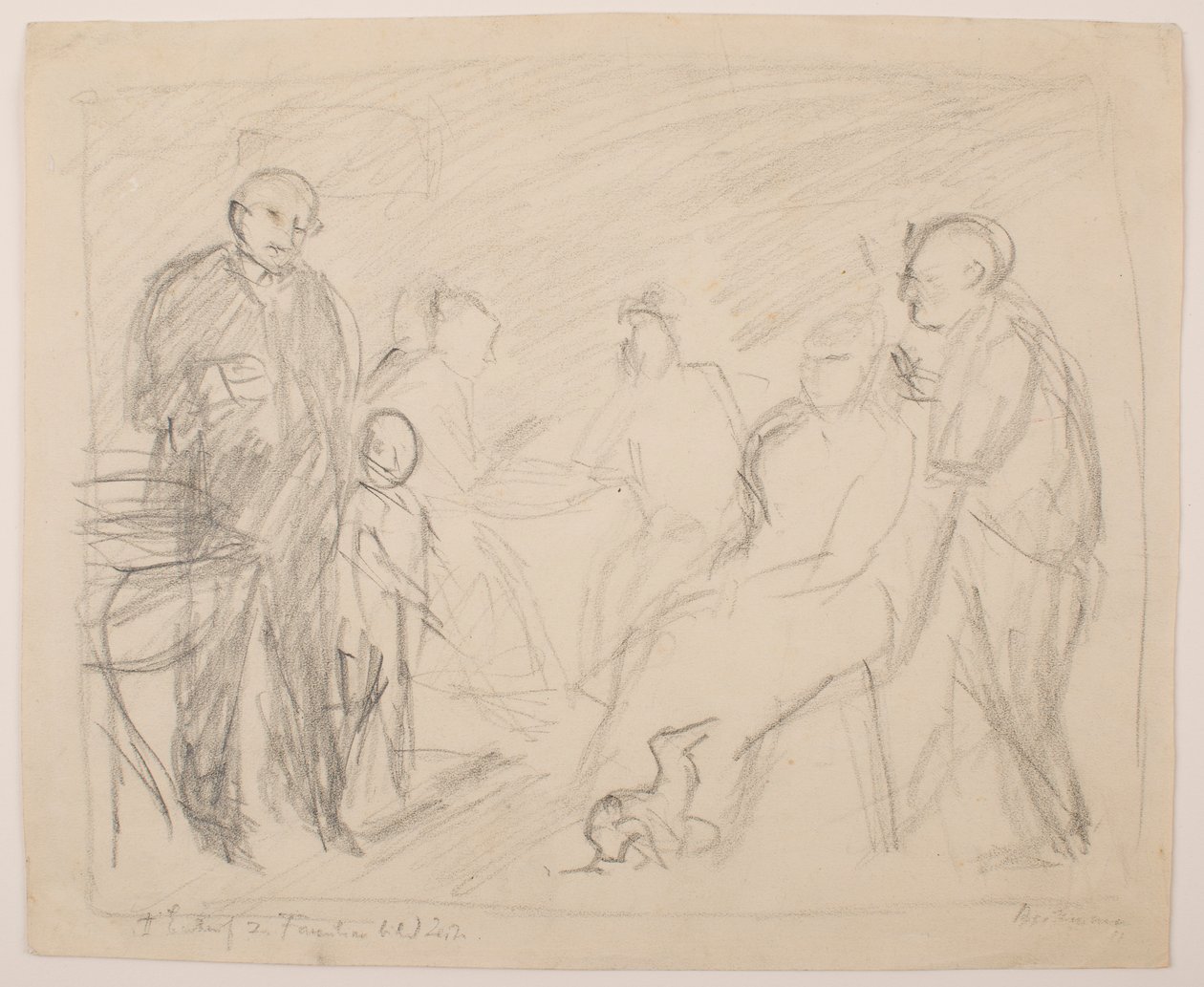 II [İkinci] Zech Aile Portresi için Eskiz by Max Beckmann