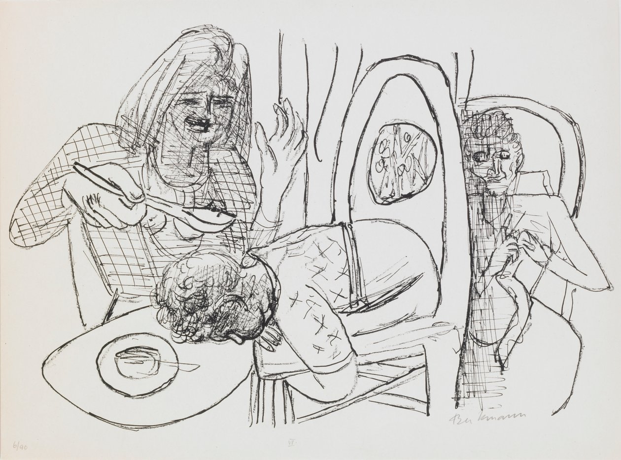 Çorbamı Yemek İstemiyorum, “Day and Dream” portföyünden 6. tabak by Max Beckmann