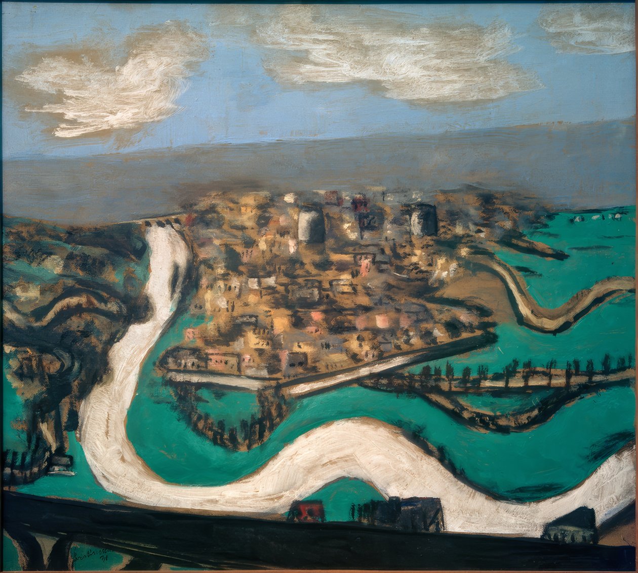 Saint-Germain yakınlarındaki manzara by Max Beckmann