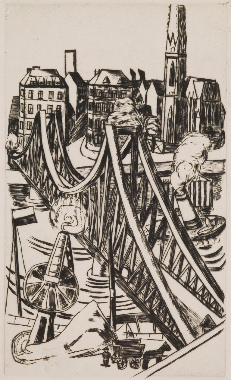Büyük Köprü (Frankfurt am Main'de “Eiserner Steg”) by Max Beckmann