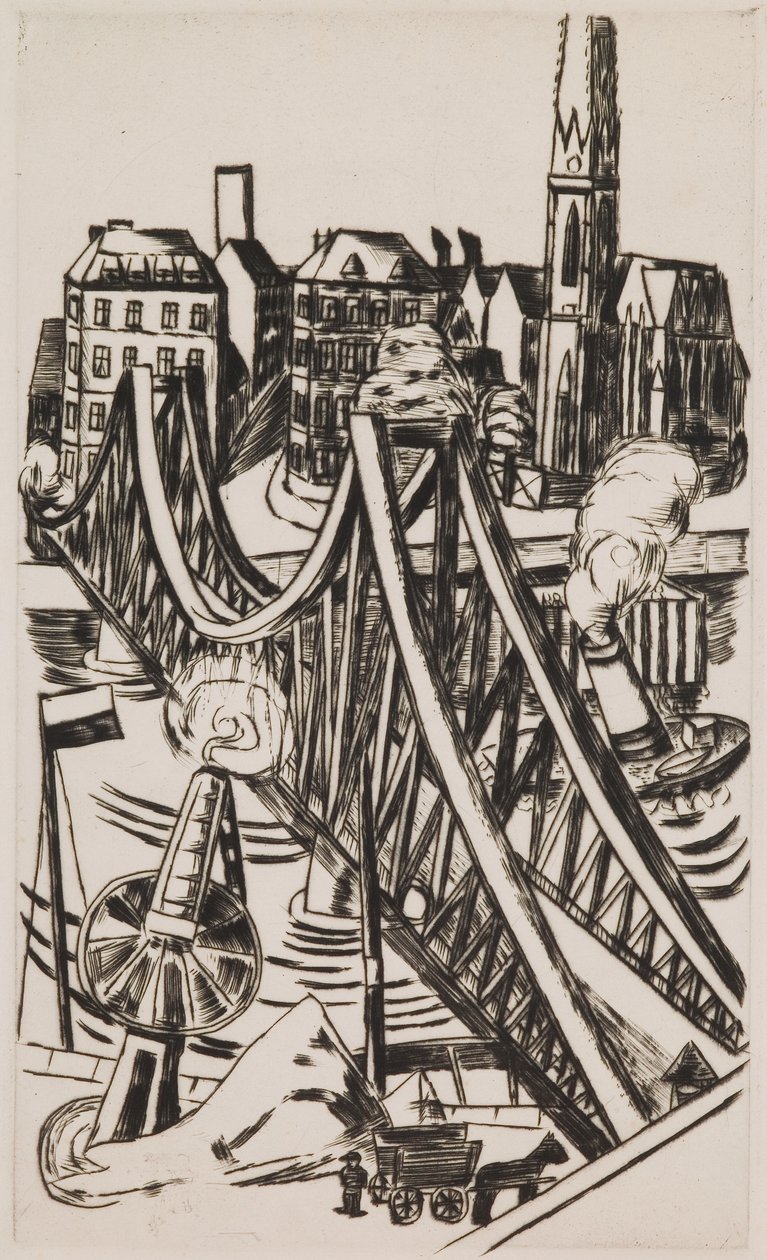 Büyük Köprü ("Eiserner Steg" Frankfurt am Main) by Max Beckmann