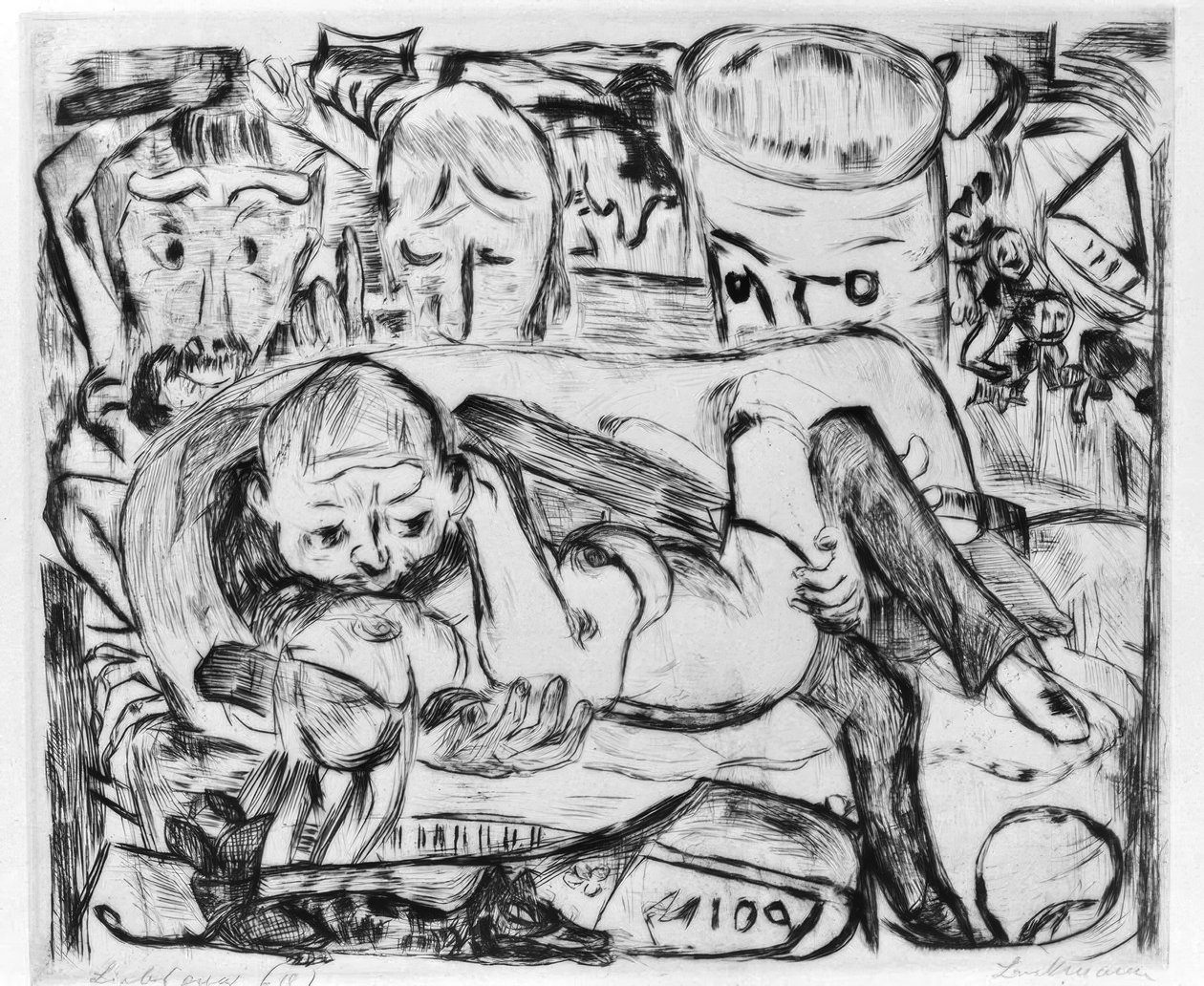 aşıklar II by Max Beckmann