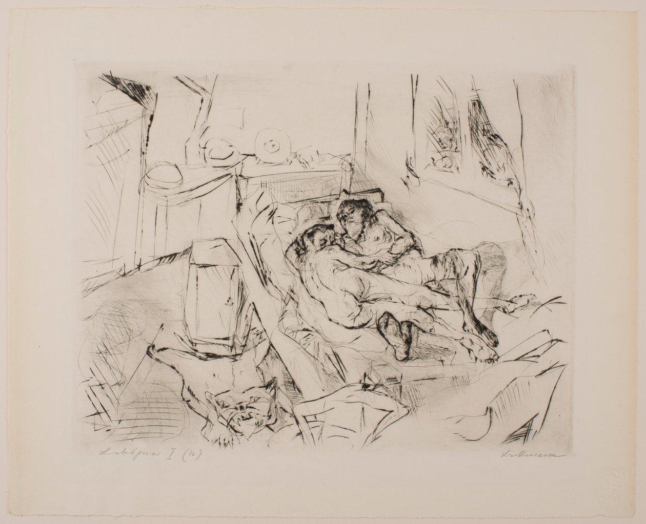 Aşıklar I, “Yüzler” portföyünden 4. plaka by Max Beckmann