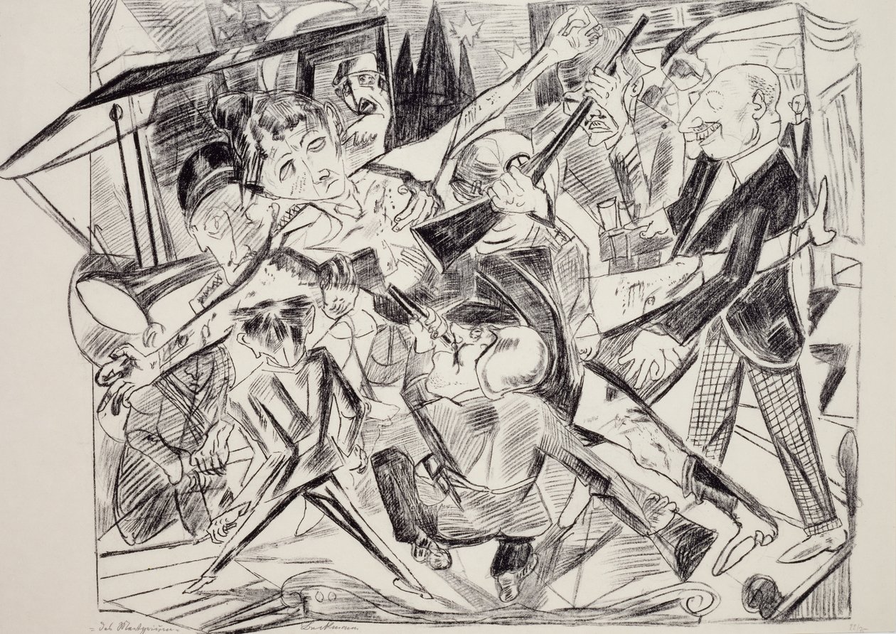 Şehitlik, Max Beckmann (1884-1950), gravür. Almanya, 20. yüzyıl. by Max Beckmann