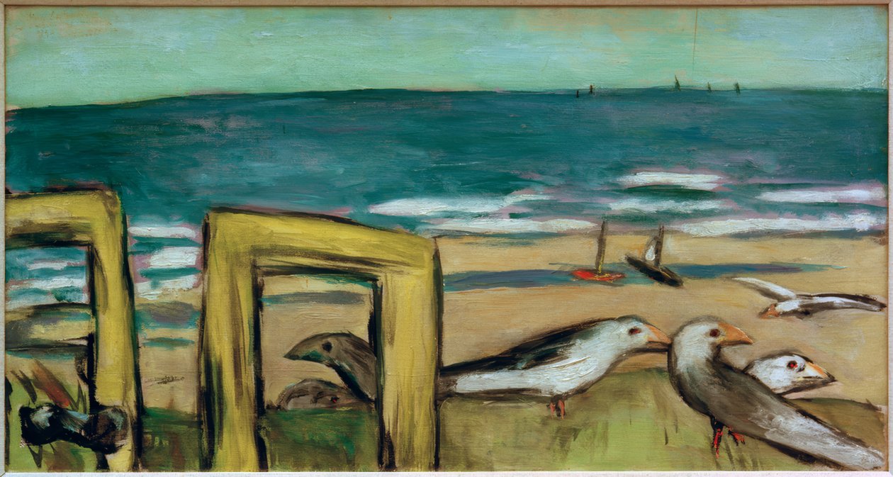 Martılar, güneşli by Max Beckmann
