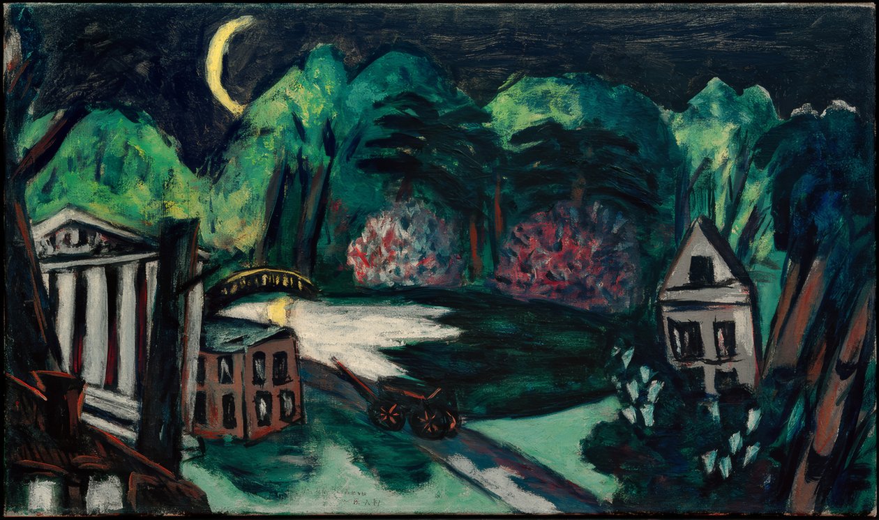 Gece parkı. Baden-Baden by Max Beckmann