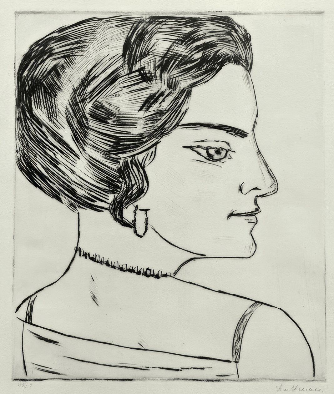 Profildeki Naïla by Max Beckmann