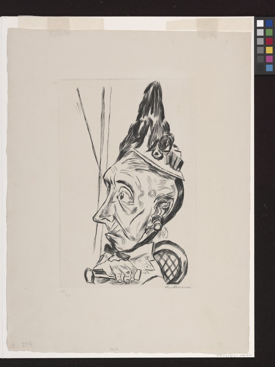 Boneli Yaşlı Kadın by Max Beckmann