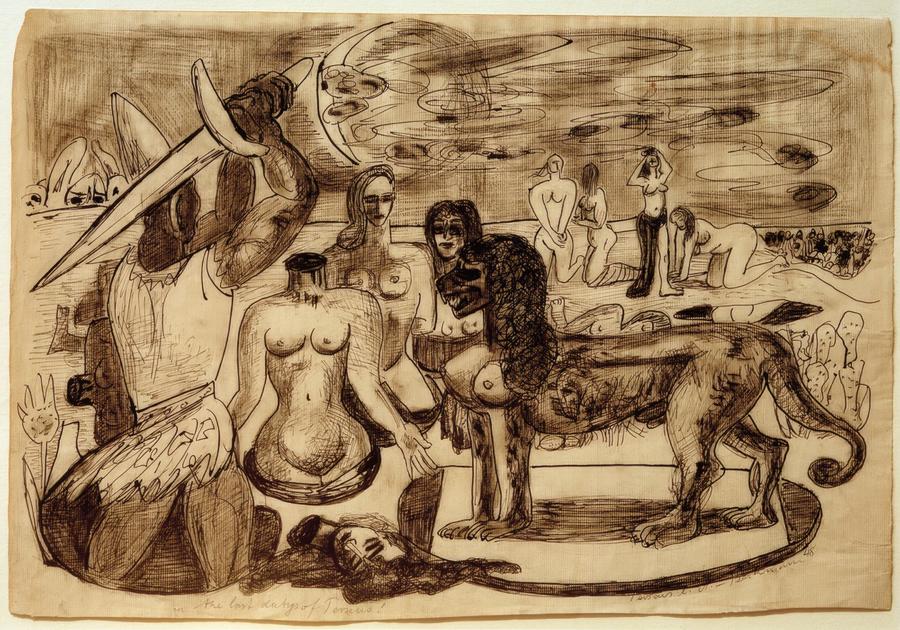Perseus (Herkül) son görevi by Max Beckmann
