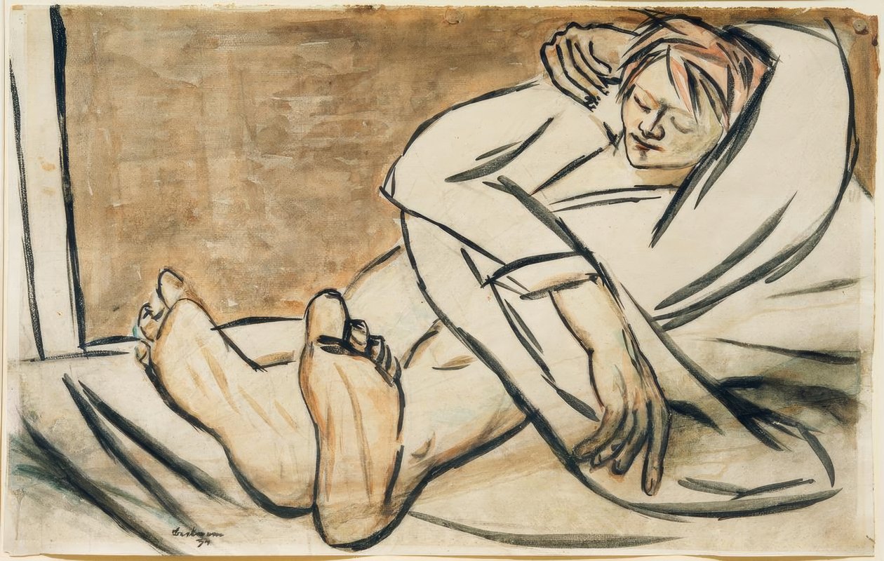 Peter, yalan söylüyor by Max Beckmann