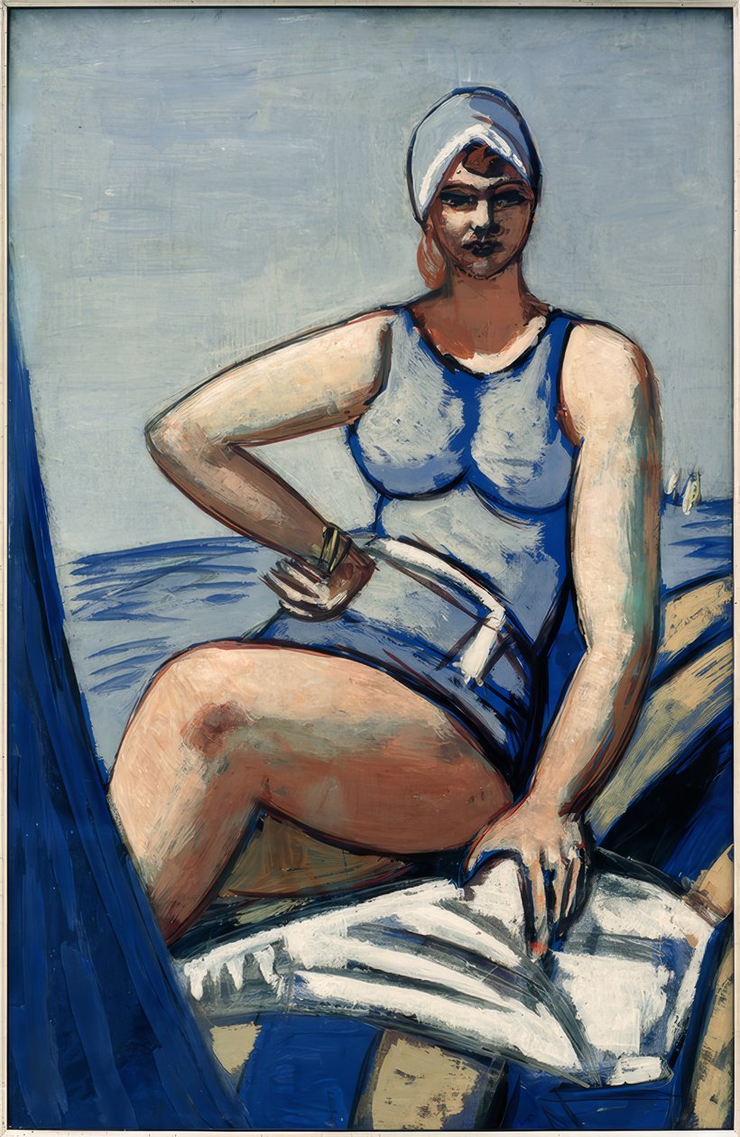 Teknede mavi renkte Quappi by Max Beckmann