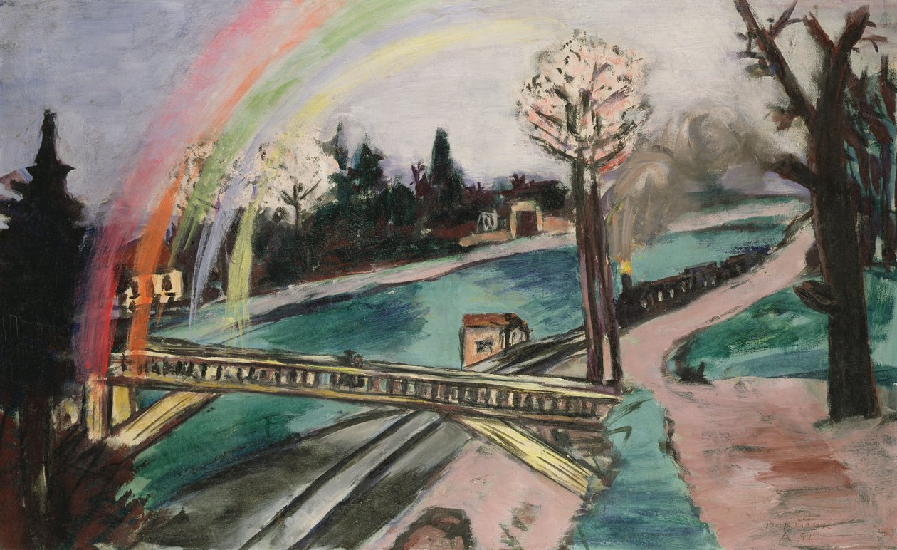 Demiryolu Köprüsü ve Gökkuşağı by Max Beckmann