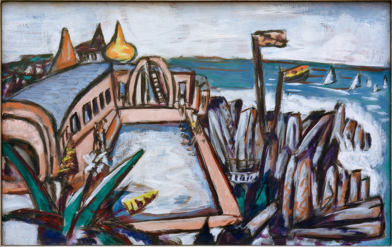Kap Martin yüzme havuzu by Max Beckmann